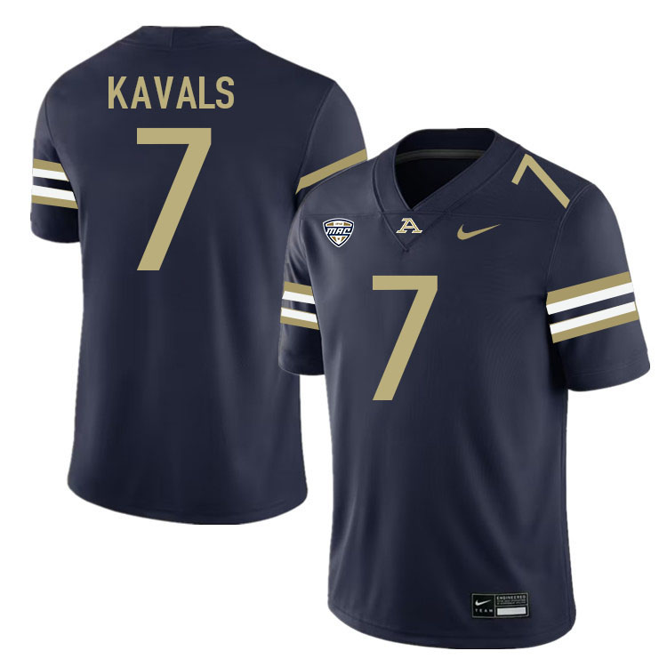 Vann Kavals Akron Zips Jersey,University Of Akron #7 Vann Kavals Jersey Youth-Navy